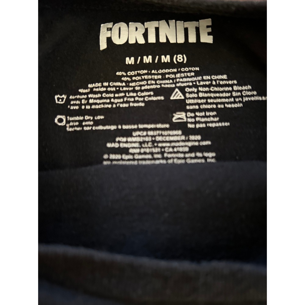 Fortnite Peely Banana Youth Medium Graphic T-Shirt Black Epic Games Boys Size 8 - Picture 3 of 6